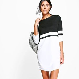 Black & white t-shirt dress